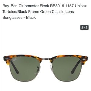 Ray Ban clubmasters green tortoise shell RB3016